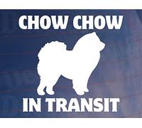 Car Sticker Chow Chow In Transit Nice Fun Cute Novelty Warning Van Window Bumper Boot Door Decal