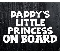 Car Sticker Daddy's Little Princess On Board Family Van Window Bumper Boot Door Decal
