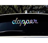 Car Sticker - Dapper Sticker Decal Tuning Vehicle Accessories Jewellery Rear Window Sticker Shocker Vinyl Front Screen Elegant Film 30 cm x 9.7 cm (Oilslick Hologram Foil)