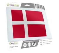 Car Sticker Flag Sticker 10 cm Denmark LAMINIERT EXTRA LONG DURABLE