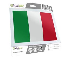 Car Sticker Flag Sticker 10 cm Italy LAMINIERT EXTRA LONG DURABLE
