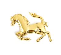 Car Sticker For Ferrari SF90 F8 812 458 456 296 430 F12 Fender Window Bumper Body Badge Emblem 3D Metal Running Horse Accessories,Left-Gold