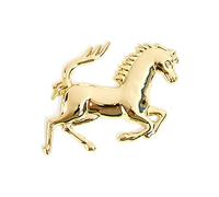 Car Sticker For Ferrari SF90 F8 812 458 456 296 430 F12 Fender Window Bumper Body Badge Emblem 3D Metal Running Horse Accessories,Right-Gold