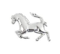 Car Sticker For Ferrari SF90 F8 812 458 456 296 430 F12 Fender Window Bumper Body Badge Emblem 3D Metal Running Horse Accessories,Left-Silver