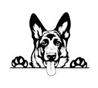 Car Sticker German Shepherd Black Sticker 18 cm Black German Shepherd Car Sticker Waterproof Funny Car Sticker Black Pet Dog Sticker Bumper Rear Window Decor