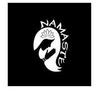 Car Sticker Holy Flower Girl Namaste Trolltech Style Car Decoration PVC Sticker Waterproof Black/White, 12cm*8cm(White)