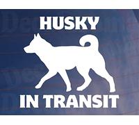 Car Sticker Husky In Transit Nice Fun Cute Novelty Warning Van Window Bumper Boot Door Decal