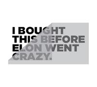 Car Sticker I Bought This Before Elon Went Crazy - Black, 11.5 x 5.5 cm, Funny Car Sticker with Saying, Car Sticker for Tuning, Rear Window Sticker for Window and Varnish tradercat