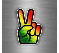 Car Sticker Jamaican Flag Reggae One Love Rasta Lion ref21