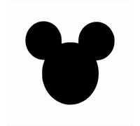 Car Sticker Mickey Mouse Head - Black, 15 x 14 cm, Car Sticker, Car Tuning, Sticker Rear Window, Side Mirror, Car Sticker Gadget Window and Vehicle, Weatherproof Decorative Motif tradercat