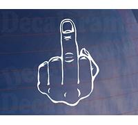Car Sticker Middle Finger 'Up Yours' Novelty Funny Cute Rude Window Bumper Boot Door Decal Present - Large