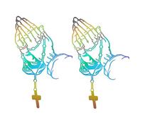Car Sticker Pearl Rosary God Christ Prayer Gesture Auto Styling Decal Glass Window Motorcycle Vinyl Decoration