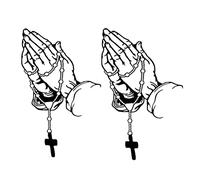 Car Sticker Pearl Rosary God Christ Prayer Window Vinyl Motorcycle Auto X4T3 Decoration Glass Decal Styling Gesture