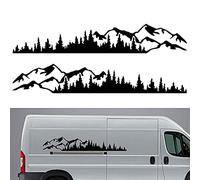 Car Sticker Personalized Stickers body Styling Stick vinyl Decals 2Pcs Car Sticker Reflective Mountain Decal Tree Forest Vinyl Graphic Kit for Camper RV, Trailer,Door,Panel,Caravan,Decal,Bumper Sticke