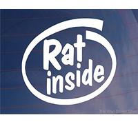 Car Sticker Rat Inside Novelty Van Window Bumper Boot Door Decal - Ideal for Rust Ratted Look