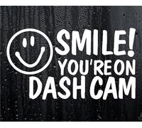 Car Sticker Smile You're ON Dash CAM Van Window Bumper Camera Boot Door Decal