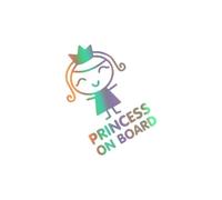 Car Sticker Smiling Girl Pattern Princess On Board Decal(Colorful Laser)