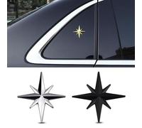 Car Sticker Star Emblem for SEAT Ibiza Arona Leon Ateca Tarraco, 3D Decorative Stylish Exterior Waterproof Decal Adhesive Tuning Trim,Silver