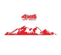 Car sticker, sticker for the body side, sticker for the pine area, pull tabs, Christmas trees, mountains, car, SUV, pickup, truck body, door, boot sticker (red, mountains)