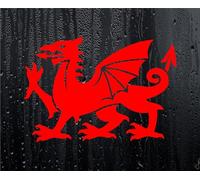 Car Sticker Welsh Cymru Dragon Fun Wales Novelty Van Truck Bumper Door Boot Window Decal