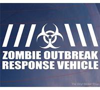 Car Sticker ZOMBIE OUTBREAK RESPONSE VEHICLE Funny Van Window Bumper Decal LARGE