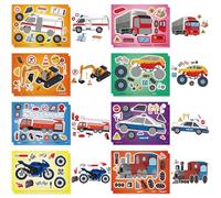 Car Stickers- 16 Sheets Make a Face DIY Stickers Art Craft for Kids Adult-Anime Make Your Own Personalized Stickers for Birthday Party Supplies Favors Bag Stuffing Gift Pinata Fillers Lucky Dip Prizes