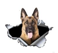 Car Stickers 18 cm German Shepherd Car Sticker German Shepherd Sticker Pet Dog Ripped Sticker Reflective Waterproof Car Sticker Car Bumper Rear Window Decor D26006#