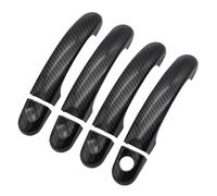 Car Stickers 8Pcs ABS Chrome/Carbon Fiber Door Handle Covers Trim Outer Style for VW for Touran 2003 2004 2005 2006 2007-2010(Carbon Fiber)