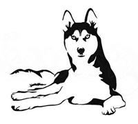Car Stickers and Decals 20Cm X 18.5Cm Funny Husky Dog Car Sticker Automobiles Motorcycles Exterior Accessories Vinyl Decals （2Pcs）