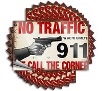 Car Stickers and Decals 911: When Traffic Laws Don't Apply, We Call The Shots Stickers 10Pcs Tool Stickers Decals for Cars(6X9CM)