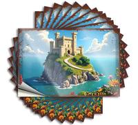 Car Stickers and Decals A Fairytale Castle On A Picturesque Island Stickers 10Pcs Toolbox Stickers and Decals Decal Stickers for Car(6X9CM)