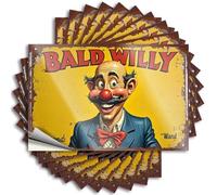 Car Stickers and Decals Bald Willy: The Clown with The Big Smile Stickers 10Pcs Prank Stickers for Adults Decals for Cars(12X18CM)