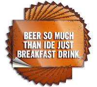 Car Stickers and Decals Beer: More Than Just A Breakfast Drink? Stickers 10Pcs Toolbox Stickers and Decals Decal Stickers for Car(8X12CM)