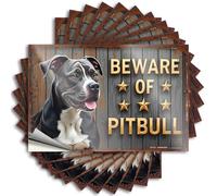 Car Stickers and Decals Beware of The Star-Packed Pitbull Stickers 10Pcs Toolbox Stickers and Decals Decal Stickers for Car(12X18CM)