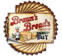 Car Stickers and Decals Braun'S Bread'S Delicious Talk But Stickers 10Pcs Toolbox Stickers and Decals Decal Stickers for Car(6X9CM)