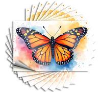 Car Stickers and Decals Colorful Monarch Butterfly Art Stickers 10Pcs Prank Stickers Prank Stickers(12X18CM)
