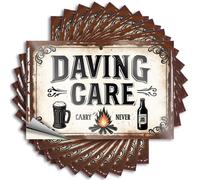 Car Stickers and Decals Daving Care: Enjoying Life with Beer and Fire Stickers 10Pcs Toolbox Stickers and Decals Decal Stickers for Car(12X18CM)