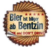 Car Stickers and Decals Drink Responsibly: Beer is Cheaper Than Gasoline! Stickers 10Pcs Toolbox Stickers and Decals Decal Stickers for Car(12X18CM)