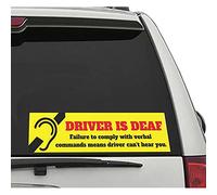 Car Stickers and Decals Driver is Deaf Caution Car Strickerfunny Car Stickers Car Window Stickers
