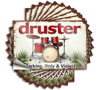 Car Stickers and Decals Drummer's Paradise: Parking, Exclusive & Intense! Stickers 10Pcs Toolbox Stickers and Decals Decal Stickers for Car(12X18CM)