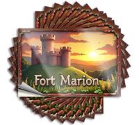 Car Stickers and Decals Fort Marion: A Medieval Castle At Sunset Stickers 10Pcs Toolbox Stickers and Decals Decal Stickers for Car(6X9CM)