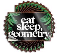 Car Stickers and Decals Geometric Dreams: Eat, Sleep, Shapes Forever! Stickers 10Pcs Toolbox Stickers and Decals Decal Stickers for Car(6X9CM)