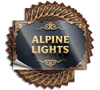 Car Stickers and Decals Golden Alpine Lights: A Radiant Display of Nature's Beauty Stickers 10Pcs Toolbox Stickers and Decals Decal Stickers for Car(6X9CM)