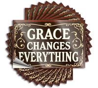 Car Stickers and Decals Grace Changes Everything: A Inspirational Quote Sign Stickers 10Pcs Toolbox Stickers and Decals Decal Stickers for Car(6X9CM)