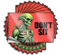 Car Stickers and Decals Happy Halloween Spooky Skulls Stickers 10Pcs Toolbox Stickers and Decals Decal Stickers for Car(6X9CM)