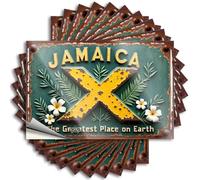 Car Stickers and Decals Jamaica: The Greatest Place On Earth Stickers 10Pcs Toolbox Stickers and Decals Decal Stickers for Car(8X12CM)