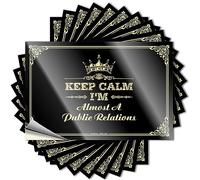 Car Stickers and Decals Keep Calm I'm Almost A Public Relations Stickers Bar Sign for Home Decor Man Cave Signs for Men(8X12CM)
