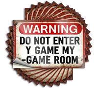 Car Stickers and Decals Keep Out: Personal Gaming Sanctuary Warning Sign Stickers 10Pcs Toolbox Stickers and Decals Decal Stickers for Car(12X18CM)