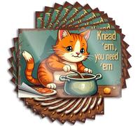 Car Stickers and Decals Knead 'Em, You Need 'Em: A Whimsical Cat's Bakery Adventure Stickers 10Pcs Toolbox Stickers and Decals Decal Stickers for Car(12X18CM)