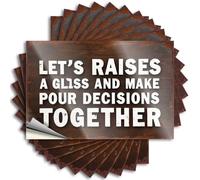 Car Stickers and Decals Let's Raise A Glass and Make Decisions Together Stickers 10Pcs Toolbox Stickers and Decals Decal Stickers for Car(8X12CM)